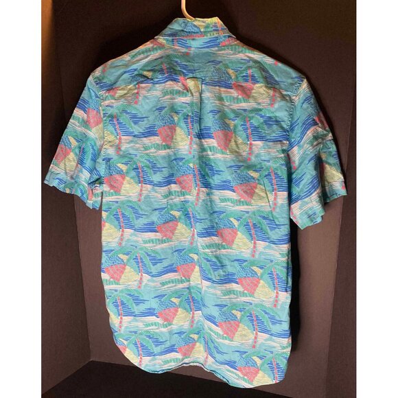 Vineyard Vines Blue Floral Slim Fit Murray Mens S Short Sleeve Button Up Shirt - Picture 3 of 6